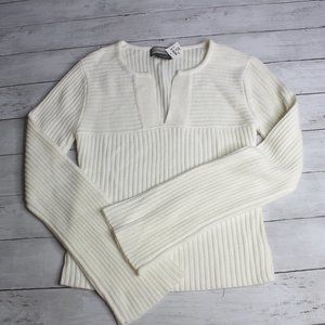 Great American Sweater Co Women's Pullover Sweater Size M Retro Off White